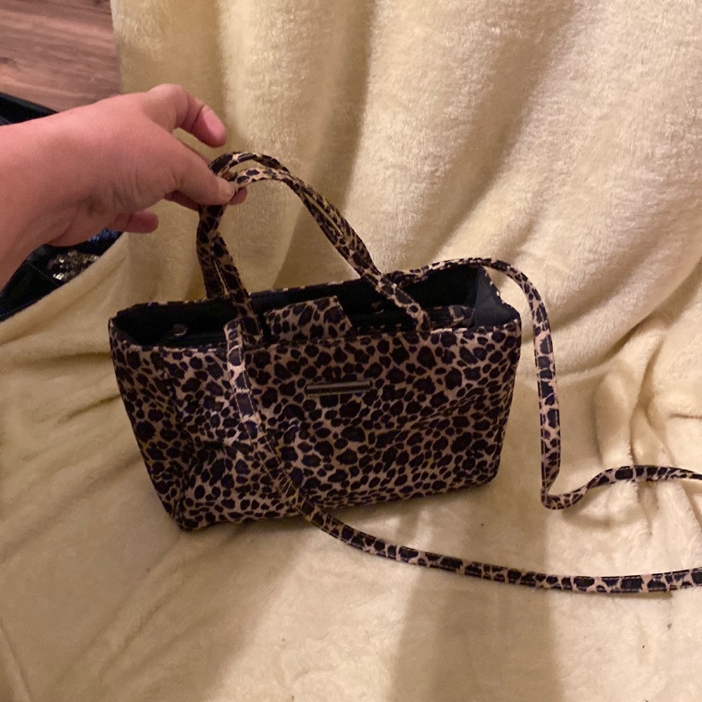 Relativity Leopard Print Satchel with short and long Straps